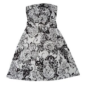 B. Smart Y2K Floral Surfer Summer Strapless Knee Length Dress Women's Size 6